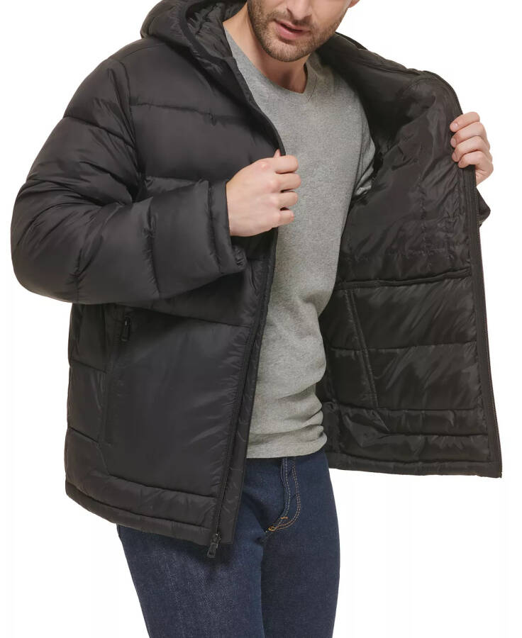 Men's Lightweight Hooded Puffer Jacket Black - 5