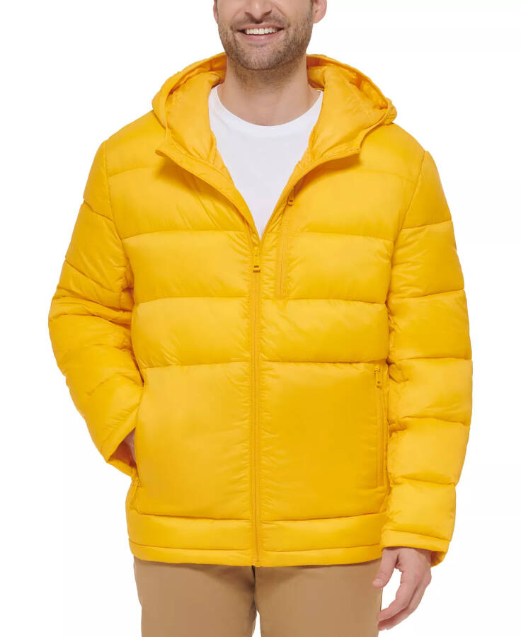 Men's Lightweight Hooded Puffer Jacket Yellow - 1