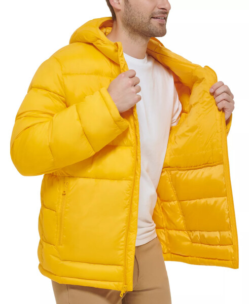 Men's Lightweight Hooded Puffer Jacket Yellow - 5