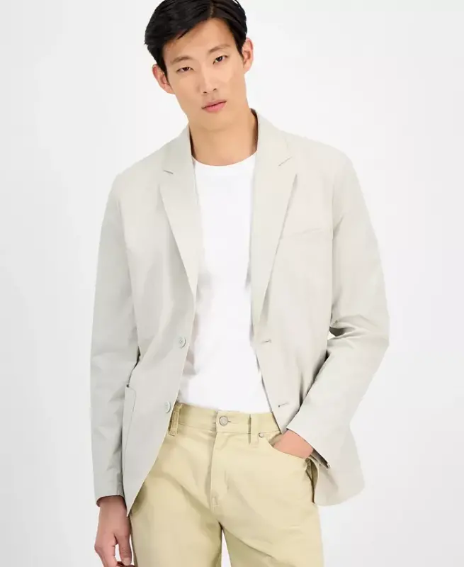 Men's Lightweight Nylon Blazer, Exclusively at Modazone - 1