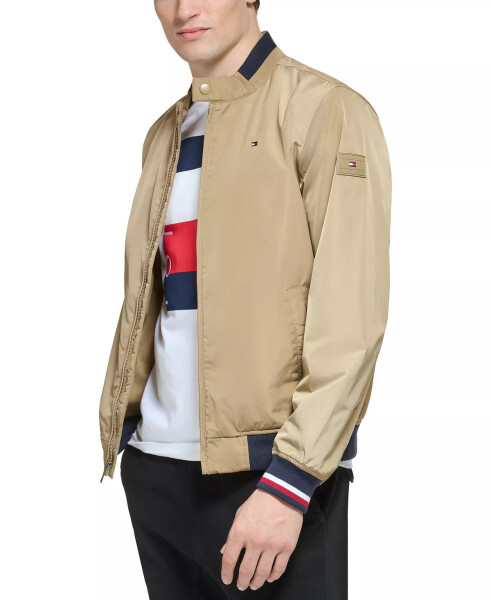 Men's Lightweight Spring Bomber Jacket Khaki - 3