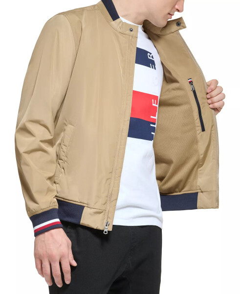 Men's Lightweight Spring Bomber Jacket Khaki - 4