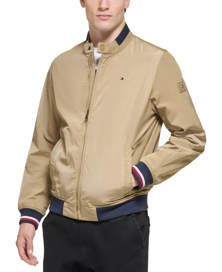 Men's Lightweight Spring Bomber Jacket Khaki - 5