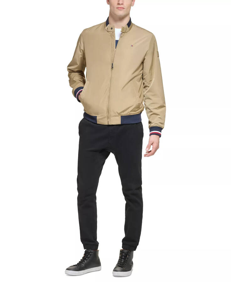 Men's Lightweight Spring Bomber Jacket Khaki - 6