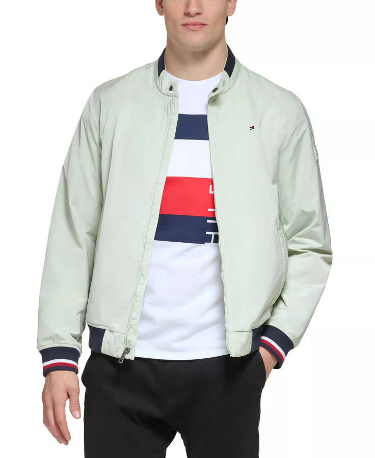 Men's Lightweight Spring Bomber Jacket Pastel Green - 1