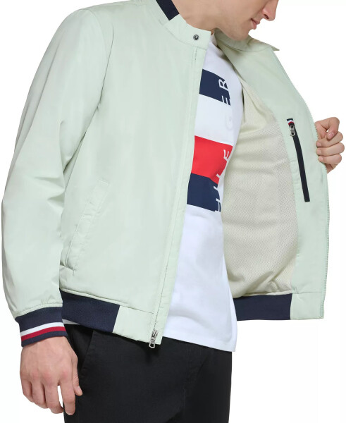 Men's Lightweight Spring Bomber Jacket Pastel Green - 4