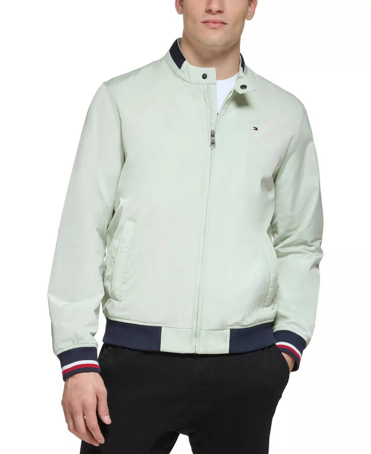 Men's Lightweight Spring Bomber Jacket Pastel Green - 5