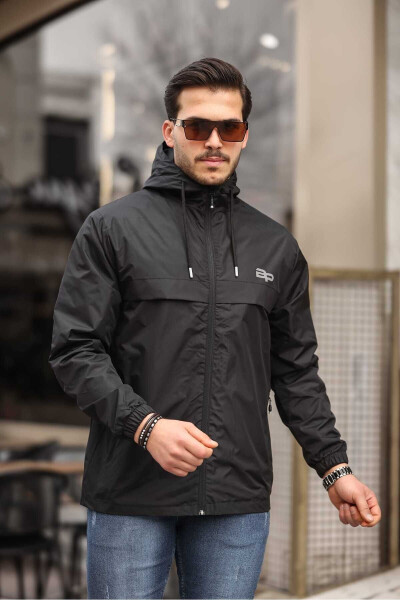 Men's Lined Waterproof Hooded Pocket Raincoat - 6