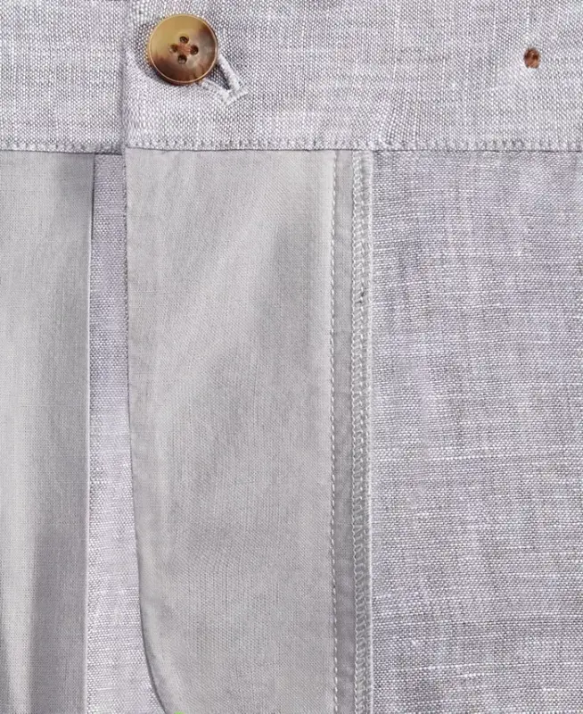Men's Linen Cross-Dye Pants, Created for Modazone - 5