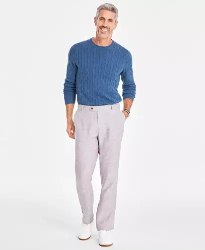 Men's Linen Cross-Dye Pants, Created for Modazone 