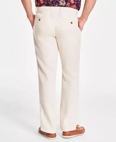 Men's Linen Cross-Dye Pants, Created for Modazone - CLUB ROOM (1)