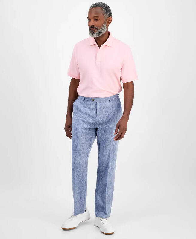 Men's Linen Cross-Dye Pants, Created for Modazone - 1