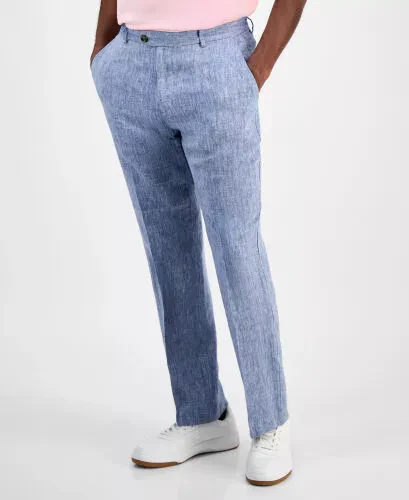 Men's Linen Cross-Dye Pants, Created for Modazone - 5