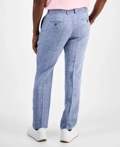 Men's Linen Cross-Dye Pants, Created for Modazone - 3