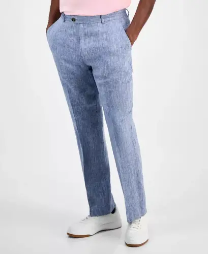 Men's Linen Cross-Dye Pants, Created for Modazone - 5