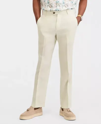 Men's Linen Cross-Dye Pants, Created for Modazone - Lint - 6
