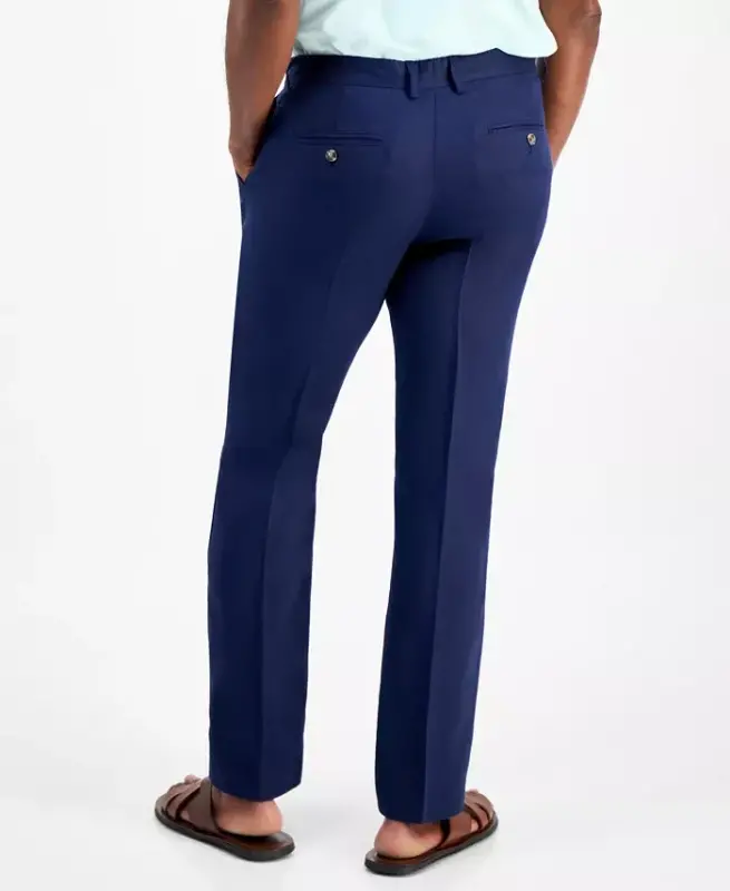 Men's Linen Solid Pants, Created for Modazone - 2