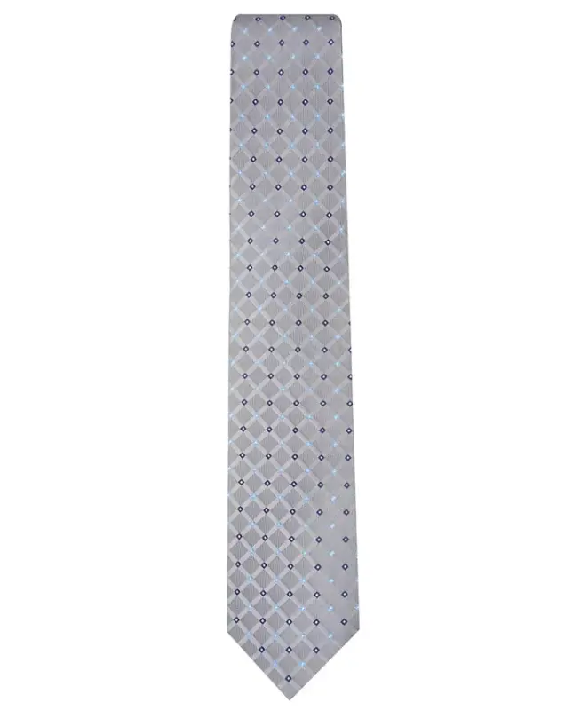 Men's Linked Neat Tie, Created for Modazone-Grey - 2