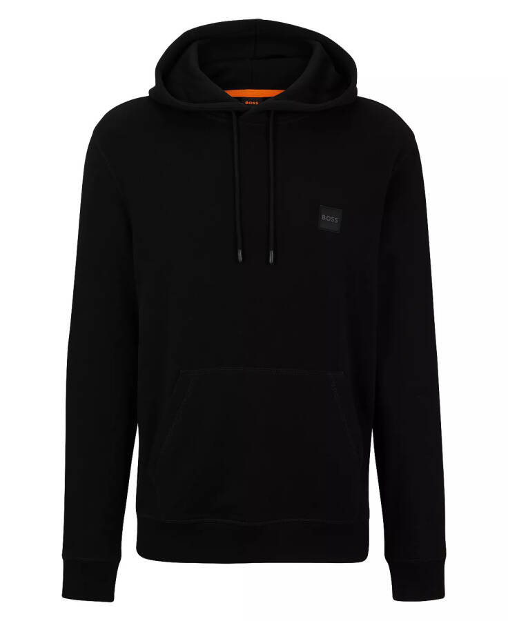 Men's Logo Patch Hoodie Black - 2