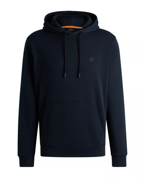 Men's Logo Patch Hoodie Dark Blue - 3