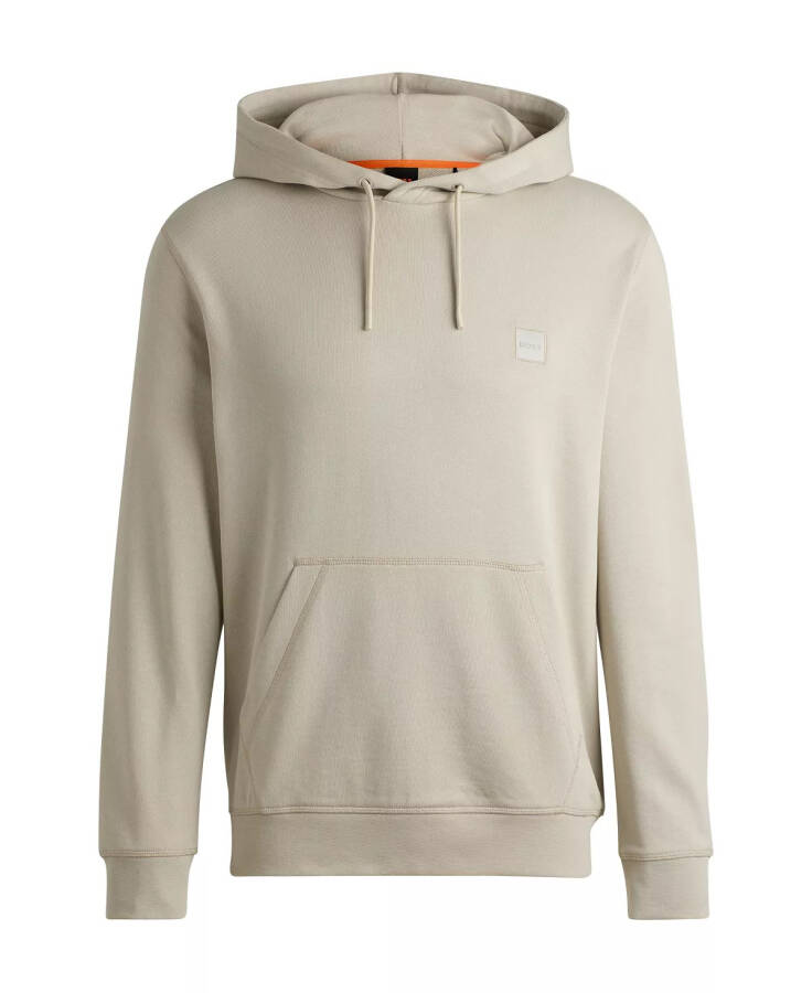 Men's Logo Patch Hoodie Open Beige - 3