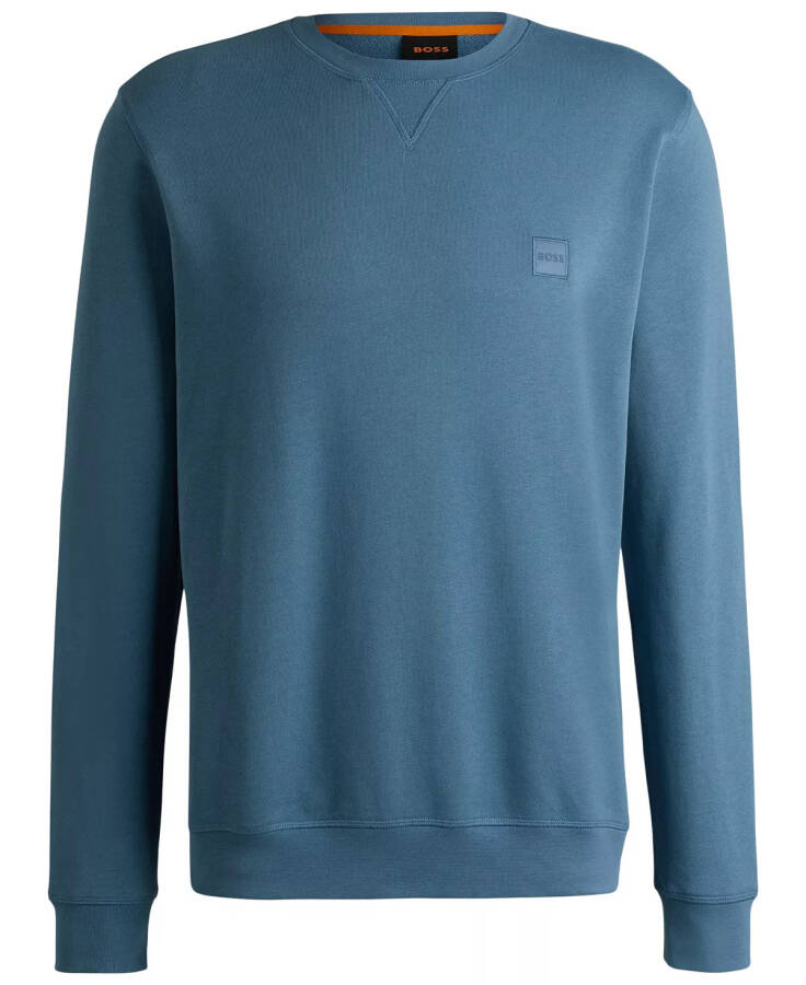 Men's Logo Patch Relaxed-Fit Sweatshirt Open Blue - 2