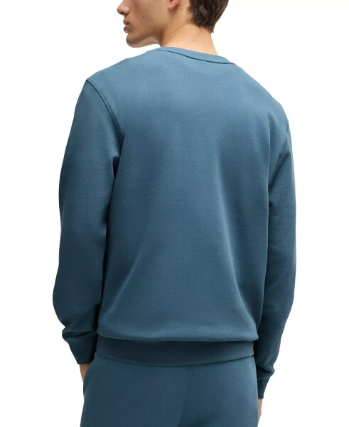 Men's Logo Patch Relaxed-Fit Sweatshirt Open Blue - 4