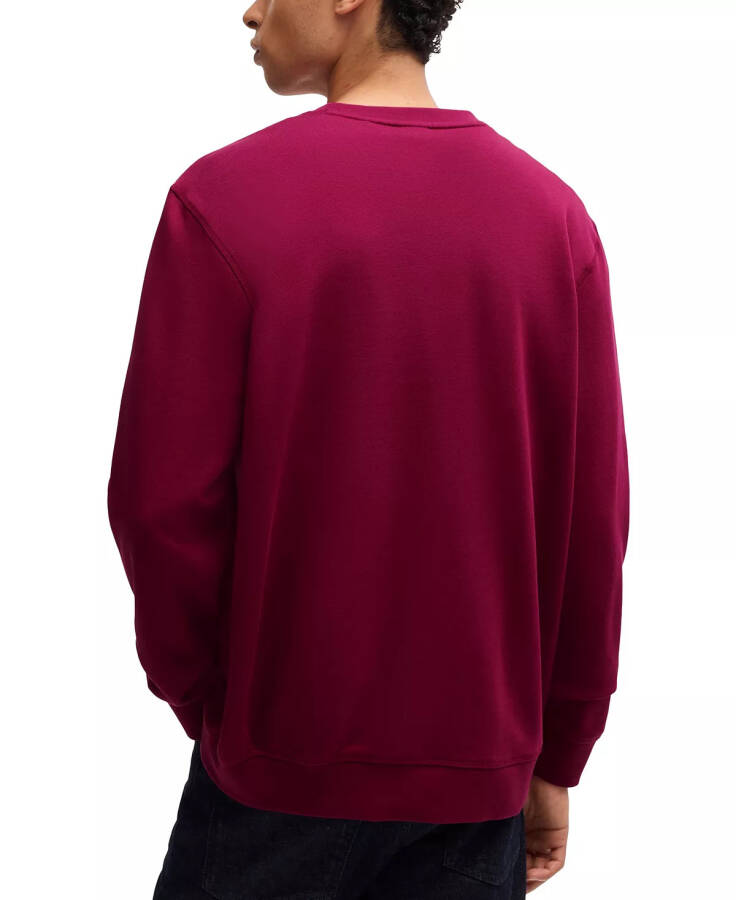 Men’s Logo Patch Relaxed-Fit Sweatshirt Open Red - 4