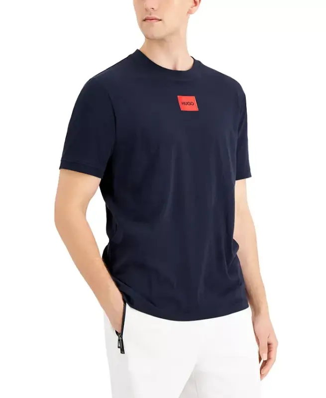 Men's Logo Patch T-Shirt - Dark Blue - 8