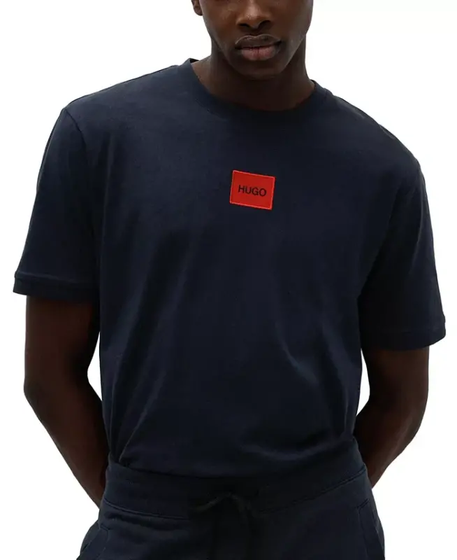 Men's Logo Patch T-Shirt - Dark Blue - 3