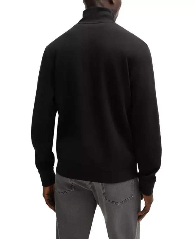Men's Logo Patch Zip-Neck Sweatshirt - 3