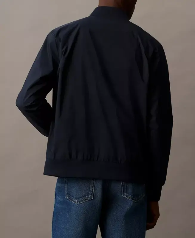 Men's Logo-Print Matte Bomber Jacket - 5