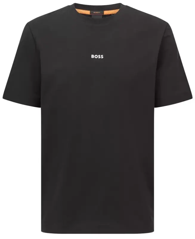 Men's Logo Print Relaxed-Fit T-Shirt - Black - 2