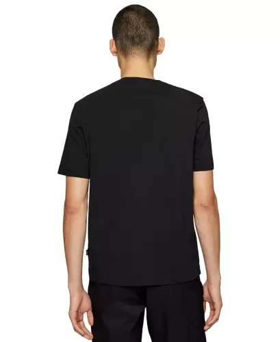 Men's Logo Print Relaxed-Fit T-Shirt - Black - 4