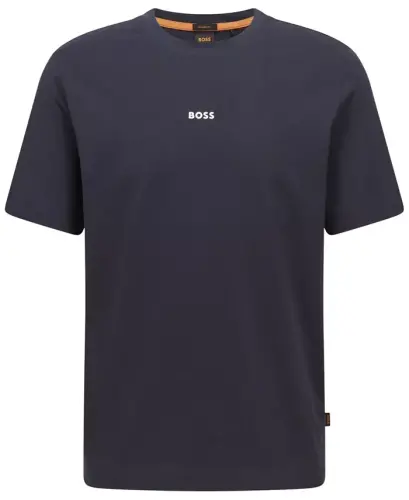 Men's Logo Print Relaxed-Fit T-Shirt - Dark Blue - HUGO BOSS (1)