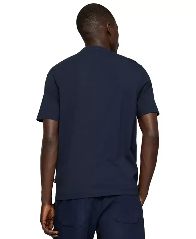 Men's Logo Print Relaxed-Fit T-Shirt - Dark Blue - HUGO BOSS