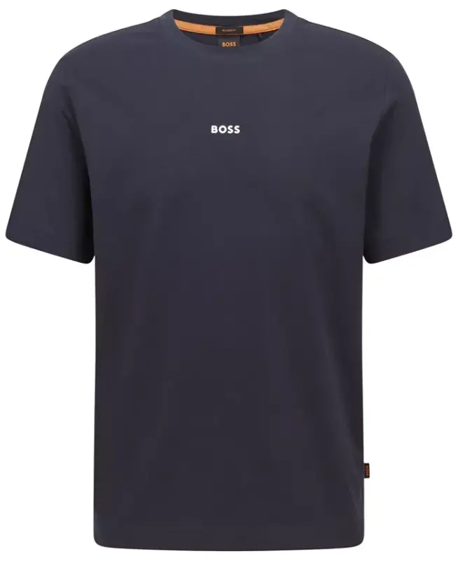 Men's Logo Print Relaxed-Fit T-Shirt - Dark Blue - 2