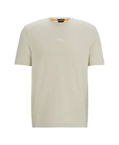 Men's Logo Print Relaxed-Fit T-Shirt - Light Beige - HUGO BOSS (1)