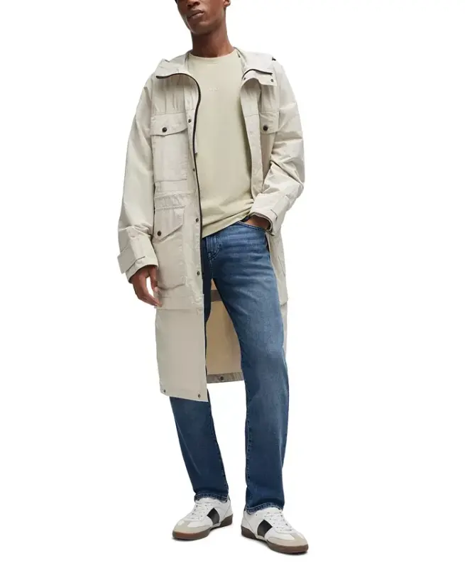 Men's Logo Print Relaxed-Fit T-Shirt - Light Beige - 3