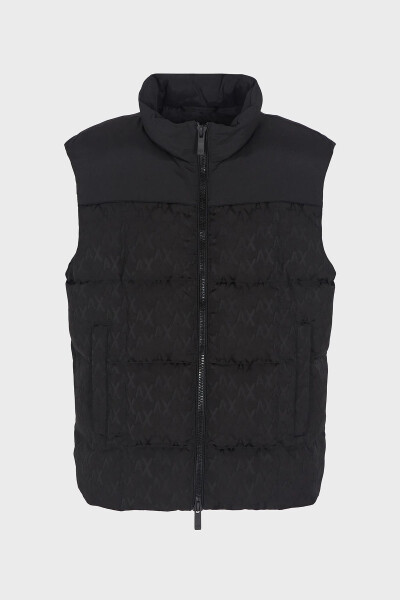 Men's Logo V-Neck Zipper Vest - 7