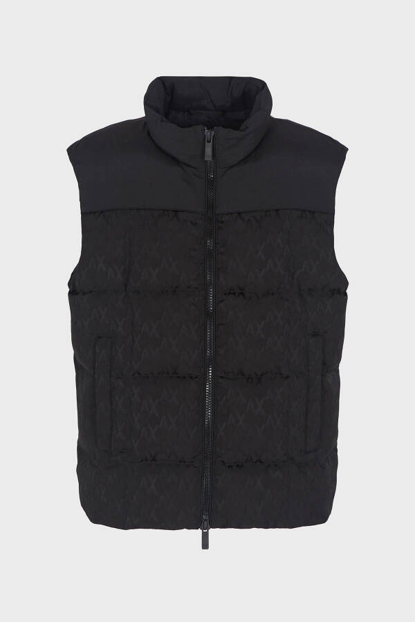 Men's Logo V-Neck Zipper Vest - 7