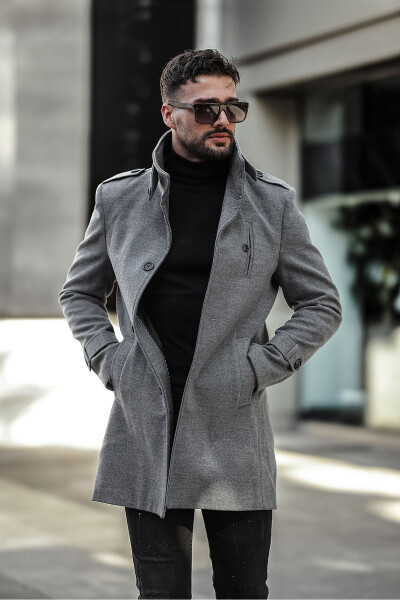 Men's long cashmere coat - 8