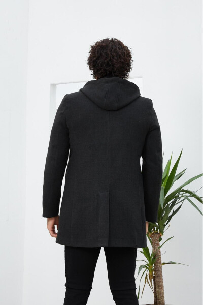 Men's Long Hooded Cashmere Coat - 2