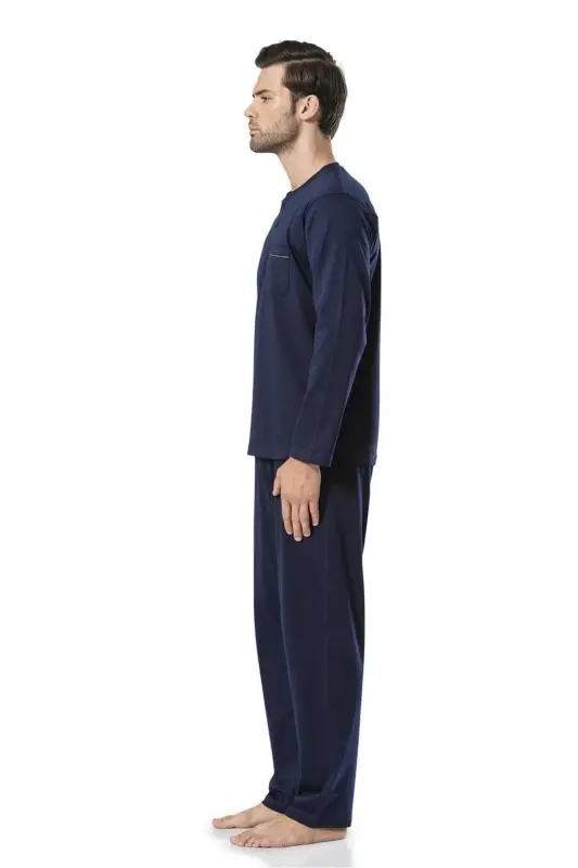 Men's Long Sleeve Cotton Pajamas - 3