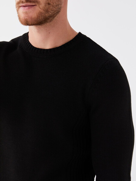 Men's Long Sleeve Crew Neck Tricot Sweater - 18