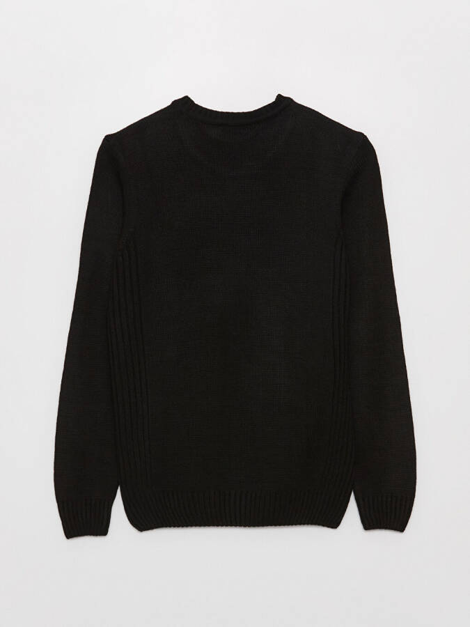 Men's Long Sleeve Crew Neck Tricot Sweater - 21