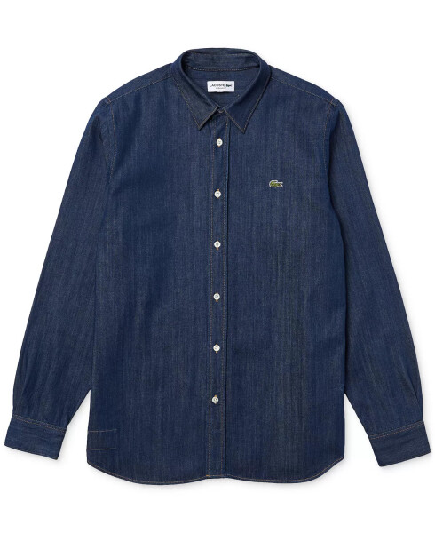 Men's Long-Sleeve Denim Shirt Blue - 1