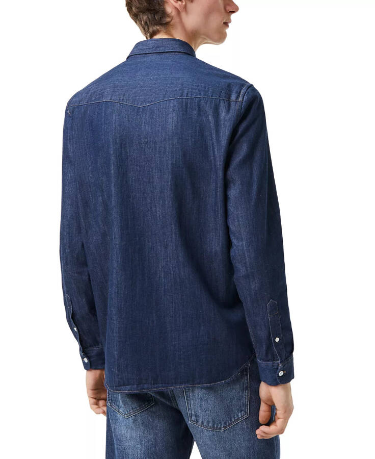 Men's Long-Sleeve Denim Shirt Blue - 2