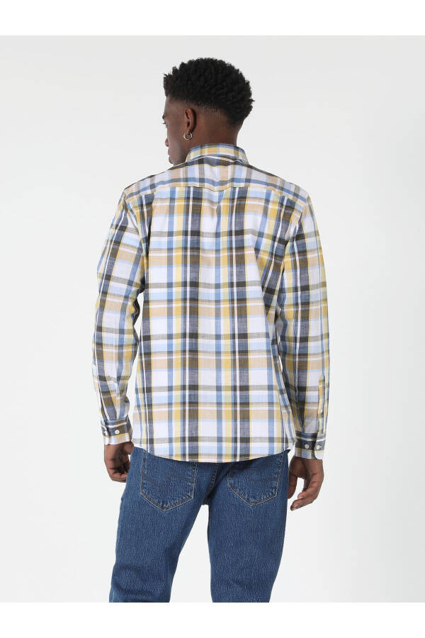 Men's Long Sleeve Plaid Shirt Cl1058247 - 2