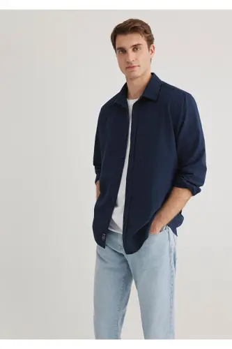 Men's Long Sleeve Shirt M0211424-70497 Deep Navy - MAVI (1)